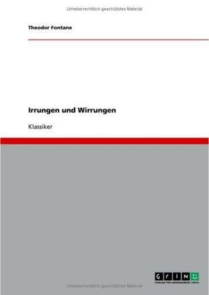 Irrungen und Wirrungen de Theodor Fontane