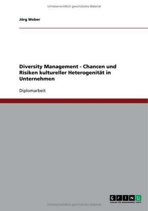 Diversity Management. Chancen und Risiken kultureller Heterogenität in Unternehmen de Jörg Weber