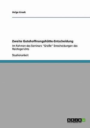 Zweite Gutehoffnungshütte-Entscheidung de Helge Kraak