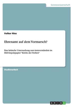 Ehrenamt auf dem Vormarsch? de Volker Nies