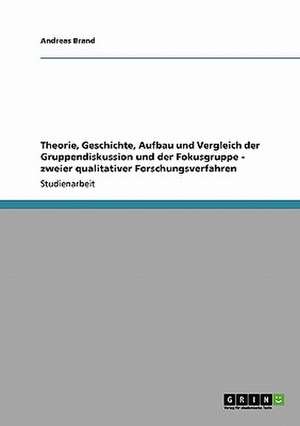 Theorie, Geschichte, Aufbau und Vergleich der Gruppendiskussion und der Fokusgruppe - zweier qualitativer Forschungsverfahren de Andreas Brand