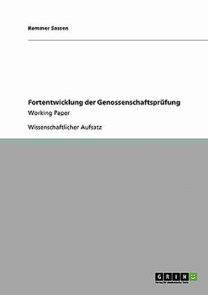 Fortentwicklung der Genossenschaftsprüfung de Remmer Sassen