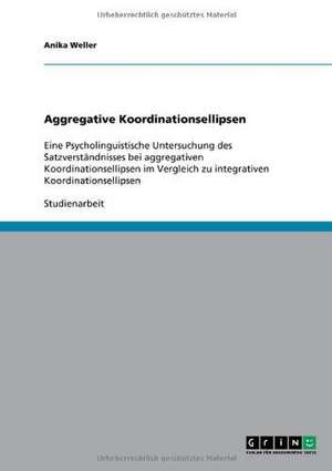 Aggregative Koordinationsellipsen de Anika Weller