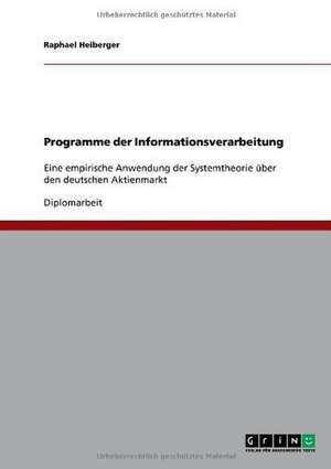 Programme der Informationsverarbeitung de Raphael Heiberger