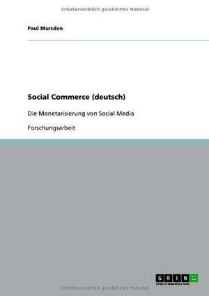 Social Commerce (deutsch) de Paul Marsden