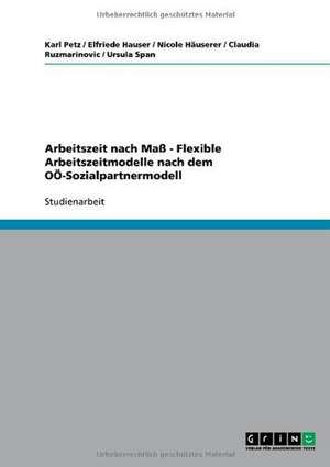 Arbeitszeit nach Maß - Flexible Arbeitszeitmodelle nach dem OÖ-Sozialpartnermodell de Elfriede Hauser