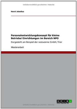 Personalentwicklungskonzept für kleine Betriebe/ Einrichtungen im Bereich NPO de Horst Jobelius