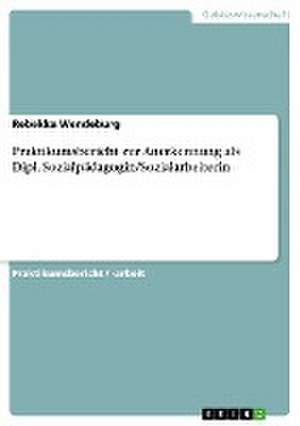 Praktikumsbericht zur Anerkennung als Dipl. Sozialpädagogin/Sozialarbeiterin de Rebekka Wendeburg