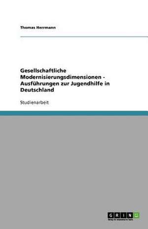 Gesellschaftliche Modernisierungsdimensionen - Ausführungen zur Jugendhilfe in Deutschland de Thomas Herrmann