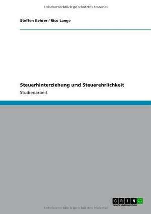 Steuerhinterziehung und Steuerehrlichkeit de Steffen Kehrer