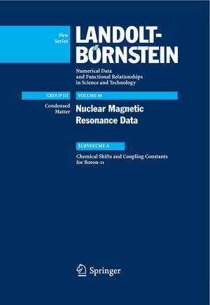 Chemical Shifts and Coupling Constants for Boron-11 de R.T. Pardasani