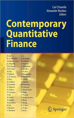 Contemporary Quantitative Finance: Essays in Honour of Eckhard Platen de Carl Chiarella