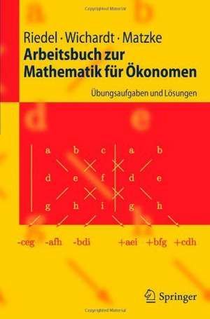 Arbeitsbuch zur Mathematik für Ökonomen: Übungsaufgaben und Lösungen de Frank Riedel