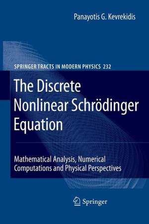 The Discrete Nonlinear Schrödinger Equation: Mathematical Analysis, Numerical Computations and Physical Perspectives de Panayotis G. Kevrekidis