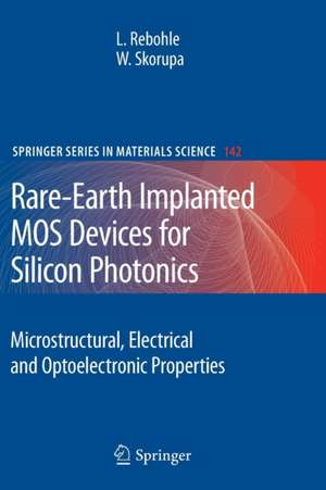 Rare-Earth Implanted MOS Devices for Silicon Photonics: Microstructural, Electrical and Optoelectronic Properties de Lars Rebohle