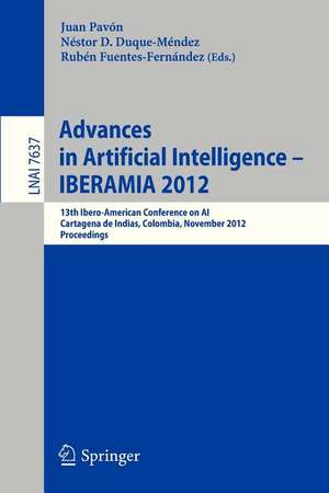 Advances in Artificial Intelligence -- IBERAMIA 2012 de Juan Pavón