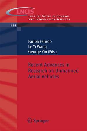 Recent Advances in Research on Unmanned Aerial Vehicles de Fariba Fahroo