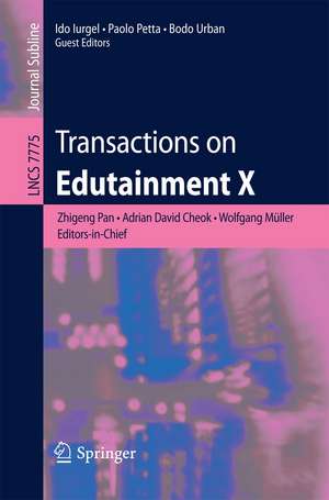 Transactions on Edutainment X de Zhigeng Pan