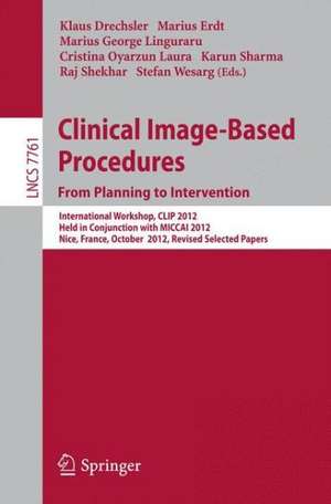 Clinical Image-Based Procedures. From Planning to Intervention: International Workshop, CLIP 2012, Held in Conjunction with MICCAI 2012, Nice, France, October 5, 2012, Revised Selected Papers de Klaus Drechsler