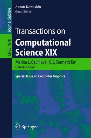 Transactions on Computational Science XIX: Special Issue on Computer Graphics de Marina L. Gavrilova