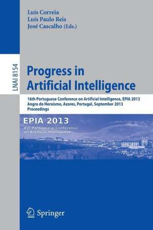 Progress in Artificial Intelligence: 16th Portuguese Conference on Artificial Intelligence, EPIA 2013, Angra do Heroísmo, Azores, Portugal, September 9-12, 2013, Proceedings de Luis Miguel Correia