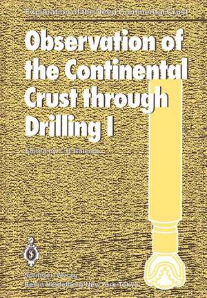 Observation of the Continental Crust through Drilling I: Proceedings of the International Symposium held in Tarrytown, May 20–25, 1984 de C. Barry Raleigh