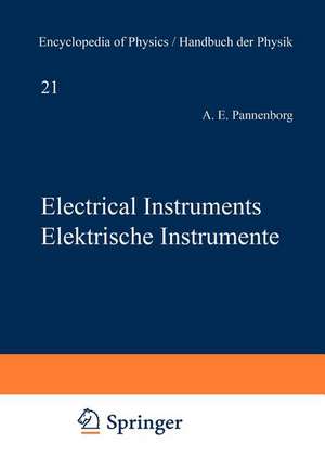 Electrical Instruments / Elektrische Instrumente de Anton E. Pannenborg