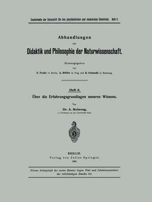 Über die Erfahrungsgrundlagen unseres Wissens de A. Meinong