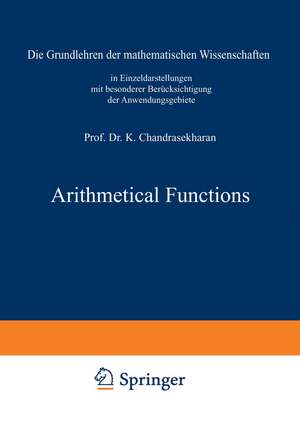 Arithmetical Functions de Komaravolu Chandrasekharan