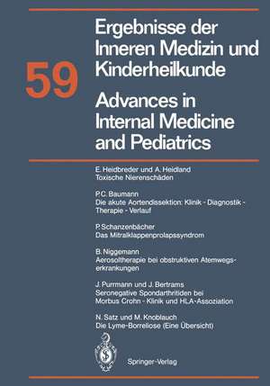 Advances in Internal Medicine and Pediatrics / Ergebnisse der Inneren Medizin und Kinderheilkunde: Neue Folge de E. Heidbreder