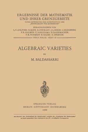 Algebraic Varieties de M. Baldassarri