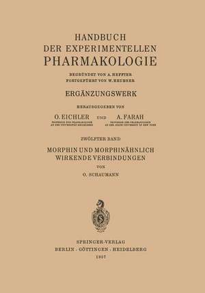 Morphin und Morphinähnlich Wirkende Verbindungen de O. Schaumann