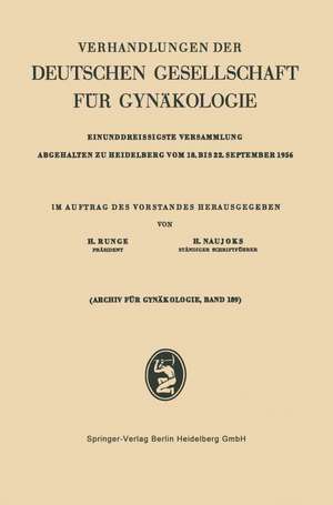 Einunddreissigste Versammlung Abgehalten zu Heidelberg vom 18. bis 22. September 1956 de Hans Rungeu