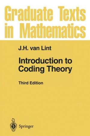 Introduction to Coding Theory de J. H. van Lint