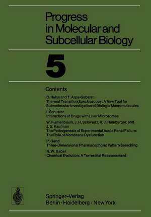 Progress in Molecular and Subcellular Biology de T. Arpa-Gabarro