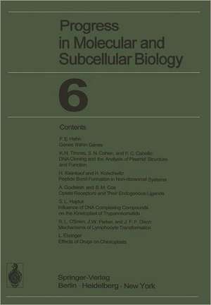 Progress in Molecular and Subcellular Biology de F. C. Cabello