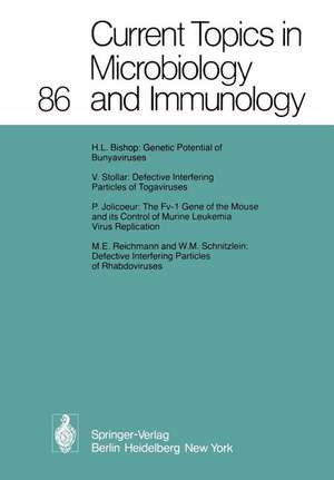 Current Topics in Microbiology and Immunology de W. Arber