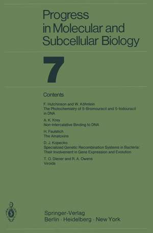 Progress In Molecular and Subcellular Biology de T. O. Diener