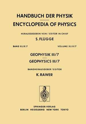 Geophysik III / Geophysics III de G. Schmidtke