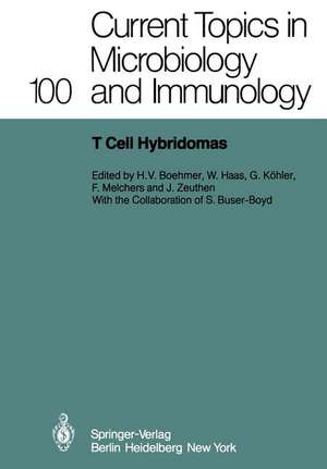 T Cell Hybridomas: A Workshop at the Basel Institute for Immunology de S. Buser-Boyd