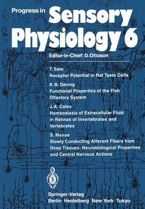 Progress in Sensory Physiology de T. Sato