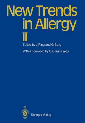 New Trends in Allergy II de Johannes Ring