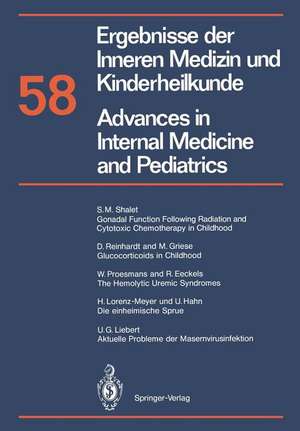 Ergebnisse der Inneren Medizin und Kinderheilkunde / Advances in Internal Medicine and Pediatrics de M. Brandis