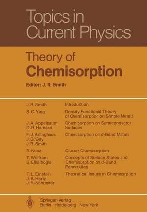 Theory of Chemisorption de J. R. Smith