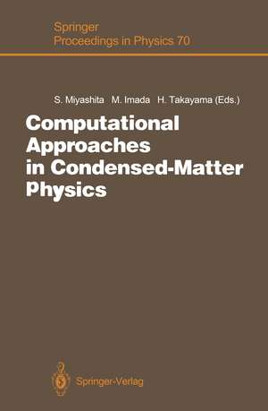 Computational Approaches in Condensed-Matter Physics: Proceedings of the 6th Nishinomiya-Yukawa Memorial Symposium, Nishinomiya, Japan, October 24 and 25, 1991 de Seiji Miyashita