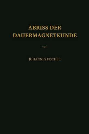 Abriss der Dauermagnetkunde de Johannes Fischer