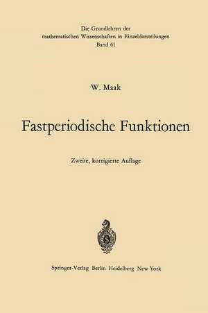 Fastperiodische Funktionen de Wilhelm Maak