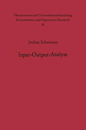 Input-Output-Analyse de J. Schumann