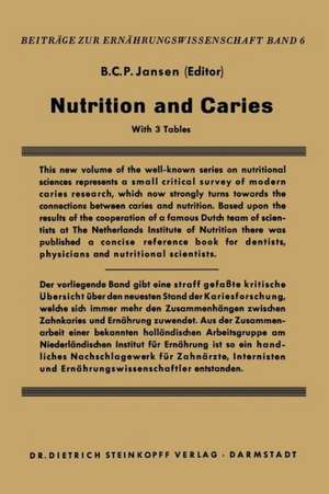 Nutrition and Caries de R. Luyken