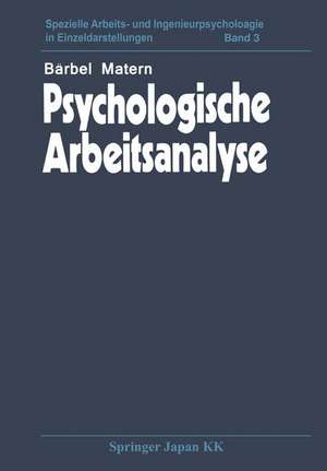 Psychologische Arbeitsanalyse de B. Matern